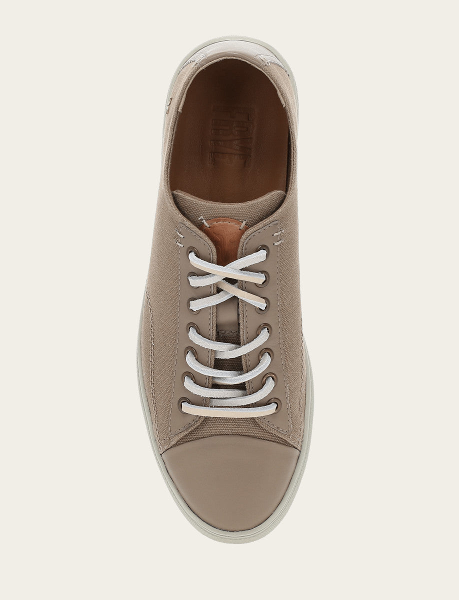Men's Khaki Astor Cap Toe Low Lace Sneakers