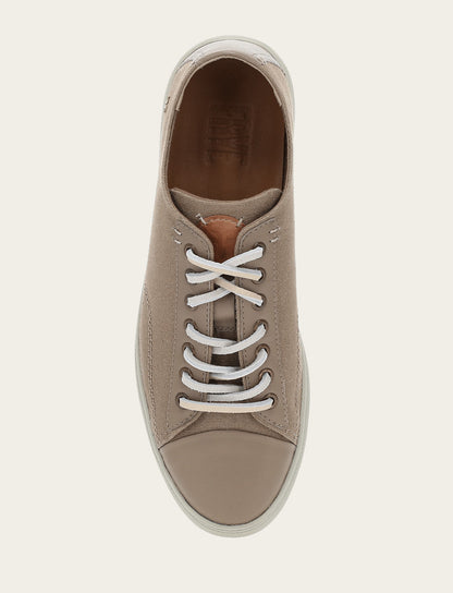 Men's Khaki Astor Cap Toe Low Lace Sneakers