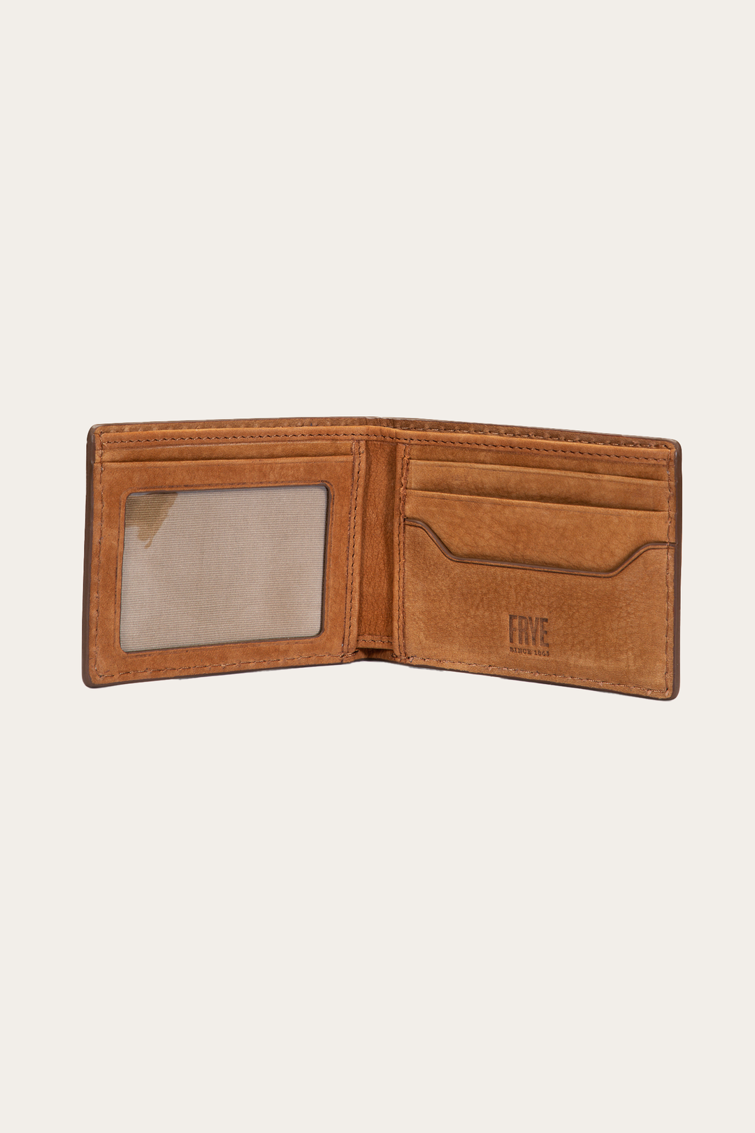 Logan Nubuck Cognac Money Clip Card Case