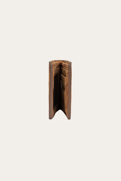 Logan Nubuck Cognac Money Clip Card Case